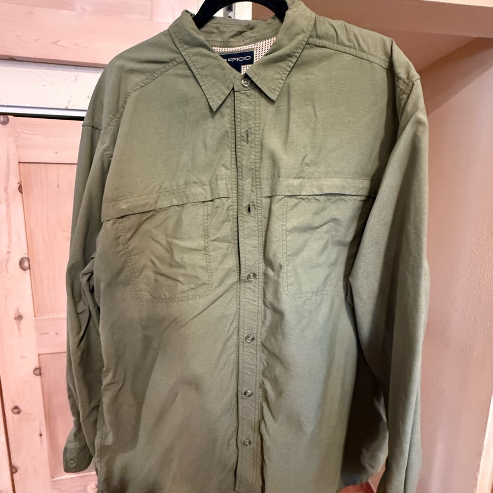 Exofficio Men’s Forest Green Travel Shirt